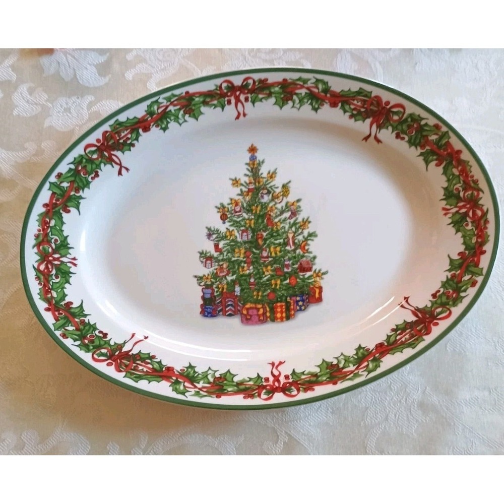 Christopher Radko Serving Platter 14 Inches Holiday Celebrations Traditions